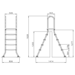      Mayer Schwimmbad 4+4 . AISI-304 5521